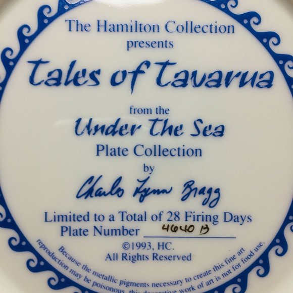 Colorful Dolphins Plate Tales of Tavarus Under the Sea Collectible Art Plate USA - Picture 6 of 7